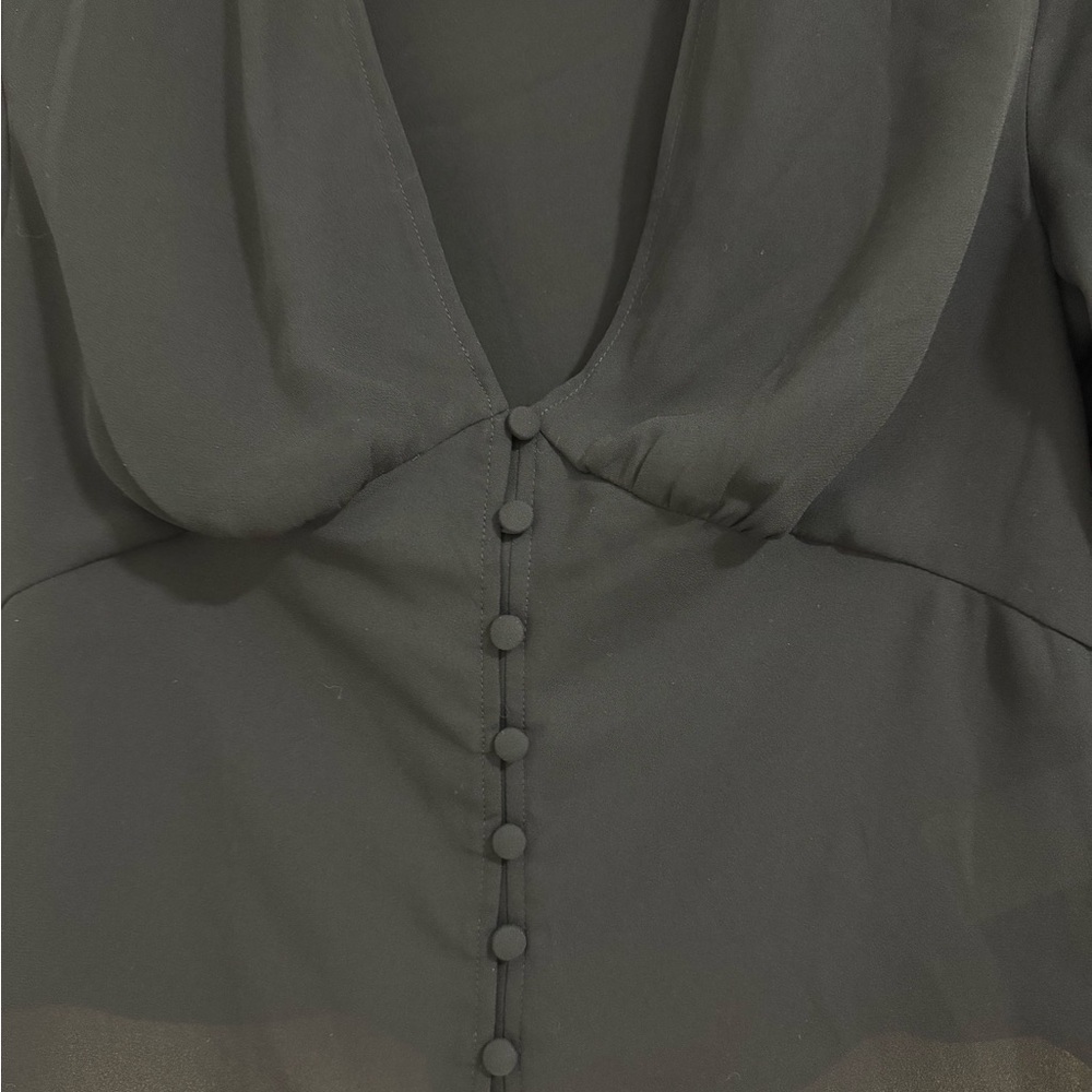 Express Black Button-Down Blouse - image 3